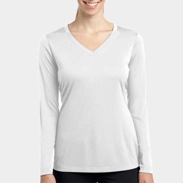 GC Wrestling - Ladies Long Sleeve PosiCharge ® Competitor V Neck Tee Thumbnail